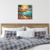 Kampala Oeganda Waterfront Gouden Zonsondergang Ca Canvas Afdruk (Insitu (Slaapkamer))