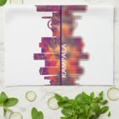 Kampala Skyline Theedoek (Gevouwen)