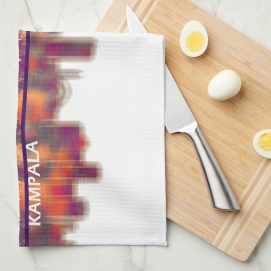 Kampala Skyline Theedoek (Quarter Fold)