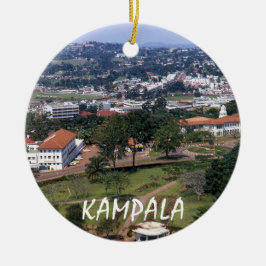 Kampala Uganda Vacation Kerstman Keramisch Ornament