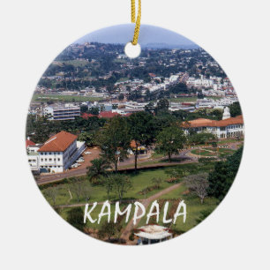 Kampala Uganda Vacation Kerstman Keramisch Ornament