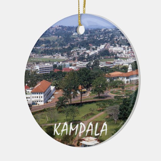 Kampala Uganda Vacation Kerstman Keramisch Ornament (Links)