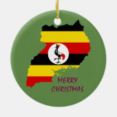 Kampala Uganda Vacation Kerstman Keramisch Ornament (Achterkant)