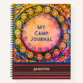 Kampdagboek voor kinderen Kleurig op maat leuk gem Notitieboek (Voorkant)