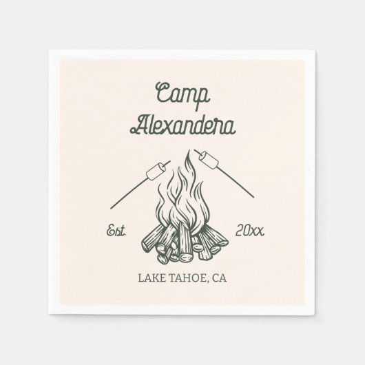 Kampeer Afscheidsceremonie Feestje Servet (Voorkant)