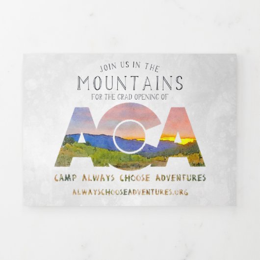 Kampeer Avonturen Altijd Kiezen | Grand Opening Drieluik Uitnodiging (Cover)