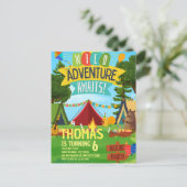 Kampeer Avontuur Alle Kampeerders Verjaardag Briefkaart (Staand voorkant)