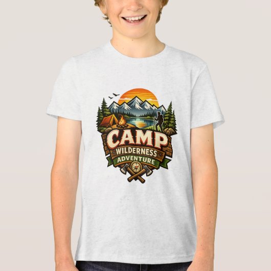 Kampeer Avontuur in de Wildernis Tri-Blend Shirt (Voorkant)