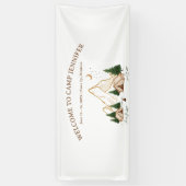 Kampeer Avontuurlijk Meisjesweekend Spandoek (Verticaal)