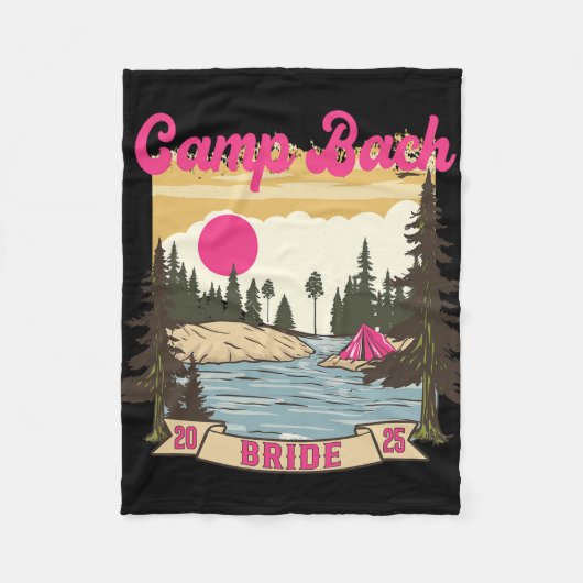 Kampeer Bach Bruid Bruidsmeisje Retro Camping Vrij Fleece Deken (Voorkant)