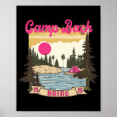 Kampeer Bach Bruid Bruidsmeisje Retro Camping Vrij Poster (Voorkant)