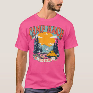 Kampeer Bach Bruid Squad 2024 Retro Kamperen vrijg T-shirt
