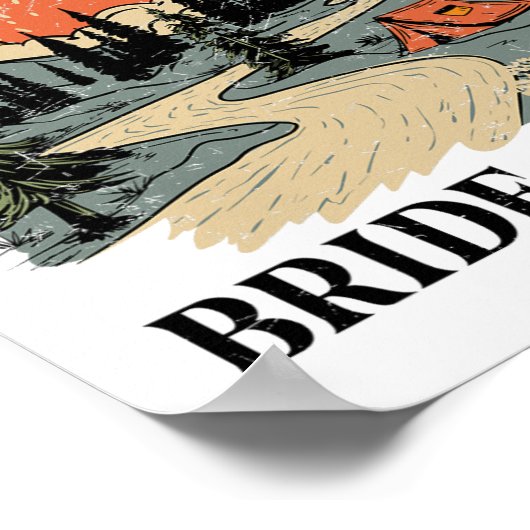 Kampeer Bach Bruid Squad Wandelen Camping Bachelor Poster (Hoek)