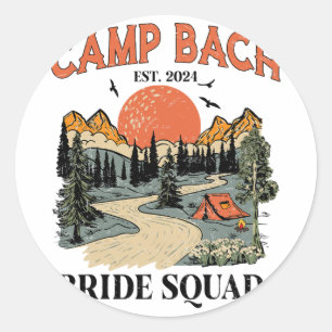 Kampeer Bach Bruid Squad Wandeltocht Camping Bache Ronde Sticker