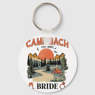 Kampeer Bach Bruid Wandeltocht Camping Bachelorett Sleutelhanger