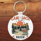 Kampeer Bach Bruid Wandeltocht Camping Bachelorett Sleutelhanger (Voorkant)