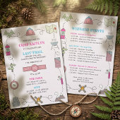 Kampeer Bach Weekend Meisjes Uitstap Activiteitens Kaart