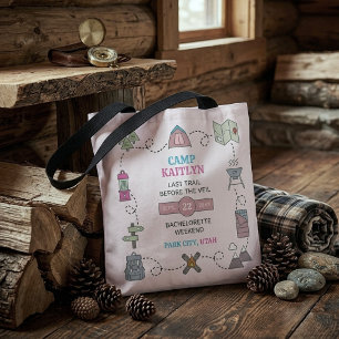 Kampeer Bach Wilderness Bachelorette Feest Weekend Tote Bag