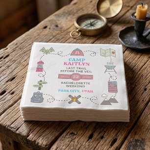 Kampeer Bach Wilderness Bachelorette-feestje Servet