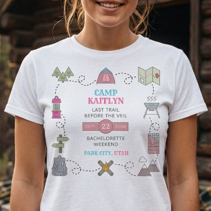 Kampeer Bach Wilderness Bachelorette Feestje T-shirt
