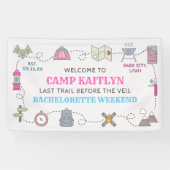 Kampeer Bach Wilderness Bachelorette Party Welkom Spandoek (Horizontaal)