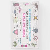 Kampeer Bach Wilderness Bachelorette Party Welkom Spandoek (Verticaal)