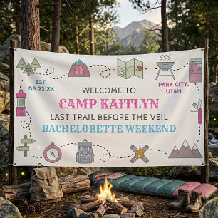 Kampeer Bach Wilderness Bachelorette Party Welkom Spandoek