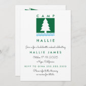 Kampeer Bachelorette Bach Weekendprogramma & Kaart (Voorkant / Achterkant)