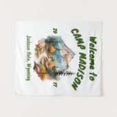 Kampeer Bachelorette Feest Berg Kampeer Prop Bord Wandkleed (Voorkant (horizontaal))