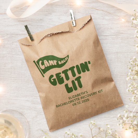 Kampeer Bachelorette Feestje Herstelt Kit Bedankzakje (Geknipt)