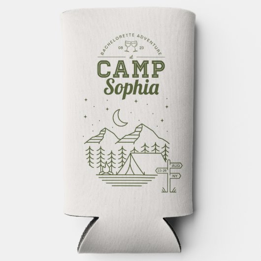 Kampeer Bachelorette-feestje Kan Koelers Seltzer Blikjeskoeler (Voorkant)