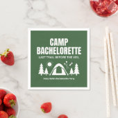 Kampeer Bachelorette groene papieren servet (Insitu)