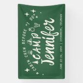 Kampeer Bachelorette Hut Crew Ik Doe Handgetekende Spandoek (Verticaal)