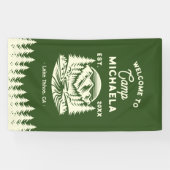 Kampeer Bachelorette Retro Welkom Spandoek (Horizontaal)