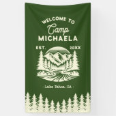 Kampeer Bachelorette Retro Welkom Spandoek (Verticaal)