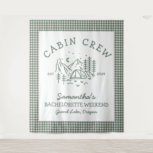 Kampeer Bachelorette-weekend Bergen Wandkleed (Voorkant)