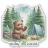 Kampeer Beer Sticker (Voorkant)