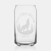 Kampeer buiten Wolf Persoonlijke gezinscabinnaam Blikvorm Glas (Achterkant)