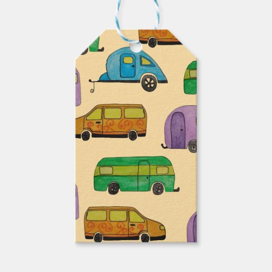 Kampeer caravans cadeaulabel (Voorkant)