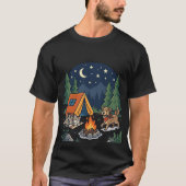 Kampeer Hond en Kat Avontuur T-shirt (Voorkant)