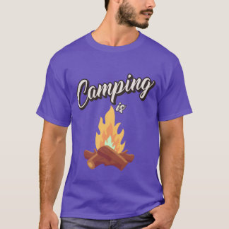 Kampeer kampvuur jongen t-shirt