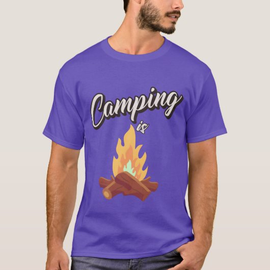 Kampeer kampvuur jongen t-shirt (Voorkant)