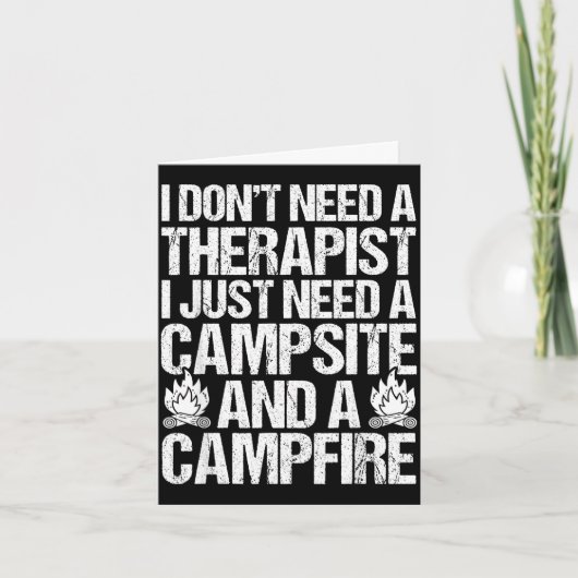 Kampeer kampvuur kampeerleven bos kampeerder  kaart (Voorkant)