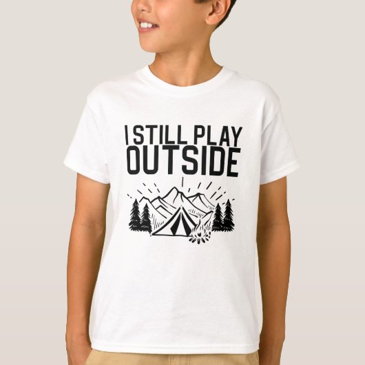Kampeer Kampvuur Tent T-shirt (Voorkant)