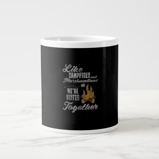 Kampeer Marshmallows Samen Is Beter Vervallen V Grote Koffiekop (Voorkant)