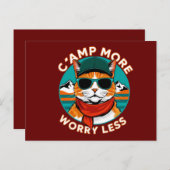 Kampeer Meer Maak Je Minder Zorgen Briefkaart (Voorkant / Achterkant)