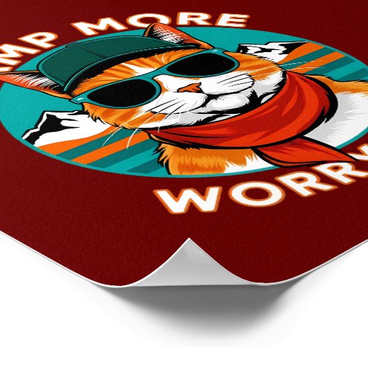 Kampeer Meer Maak Je Minder Zorgen Poster (Hoek)