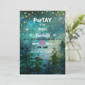 Kampeer Nacht Tijd Bos Wildernis Kaart (Staand voorkant)