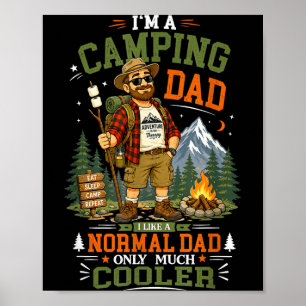 Kampeer papa avontuur is therapie camper vader poster