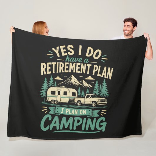 Kampeer Pensioenplan Fleece Deken (In situ)